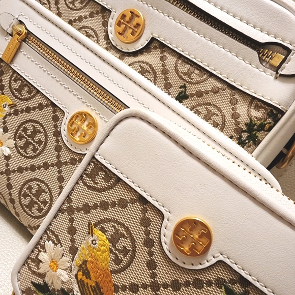 Tory Burch Handbags - NWT ~🌻VERY RARE🌻Tory Burch T Monogram Jacquard Embroidered Crossbody & Wallets